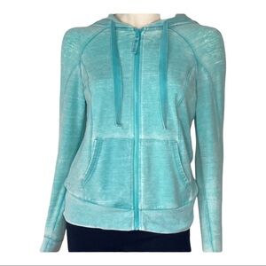 Green Tea Hooded Zip up Jacket Sz Small